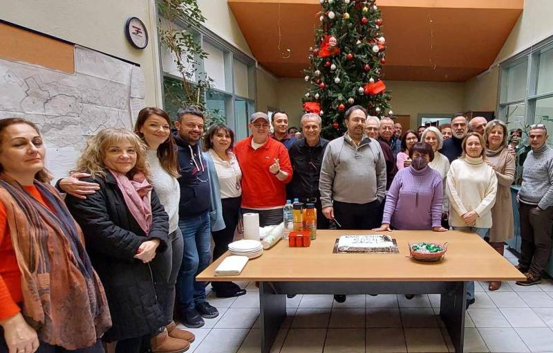 Το τμήμα Πολεοδομίας του δήμου Βέροιας έκοψε την βασιλόπιτα