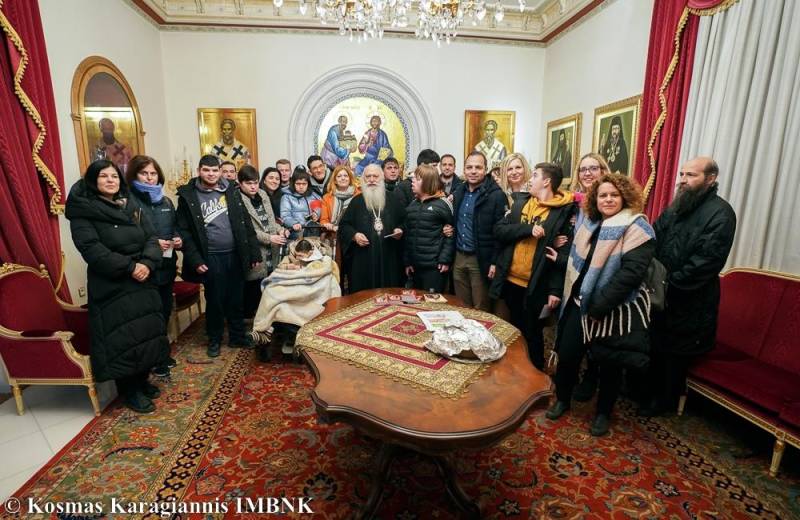Επίσκεψη μαθητών του Ε.Ε.Ε.Ε.Κ. Λαζοχωρίου στον Μητροπολίτη