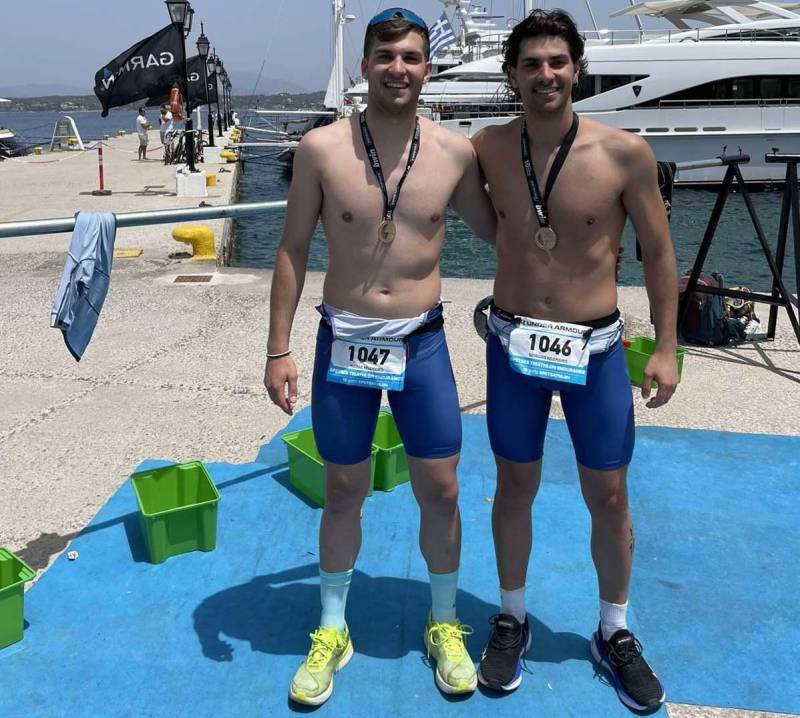 Αθλητές του Συλλόγου Δρομέων Βέροιας στο Spetses Triathlon Endurance