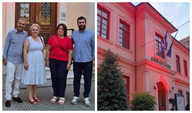 Φωταγωγήθηκε συμβολικά το Δημαρχείο Βέροιας για την Παγκόσμια Ημέρα Εθελοντή Αιμοδότη