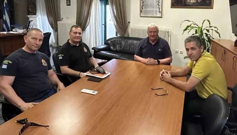 Επίσκεψη του Διοικητή της Πυροσβεστικής Υπηρεσίας Αλεξάνδρειας στο Δήμαρχο Αλεξάνδρειας