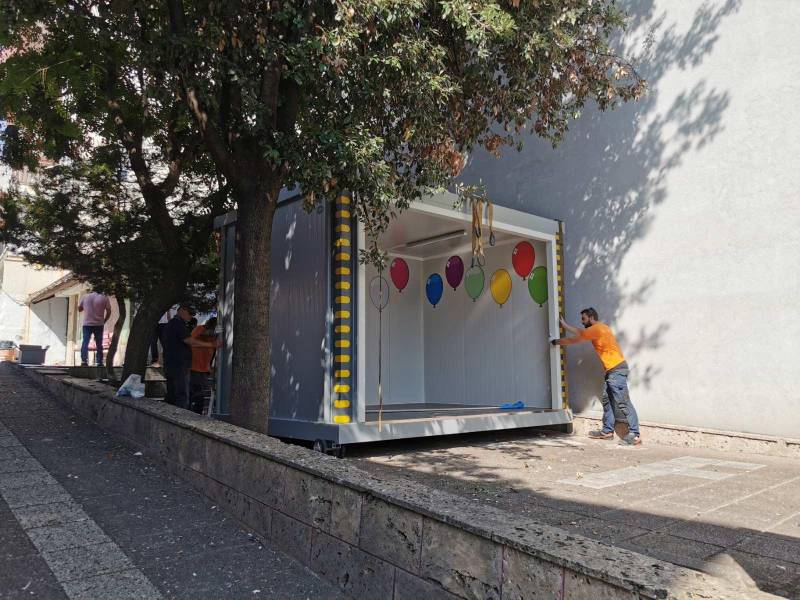 Τοποθετήθηκε η προκατασκευασμένη αίθουσα για το 2ο Νηπιαγωγείο Βέροιας