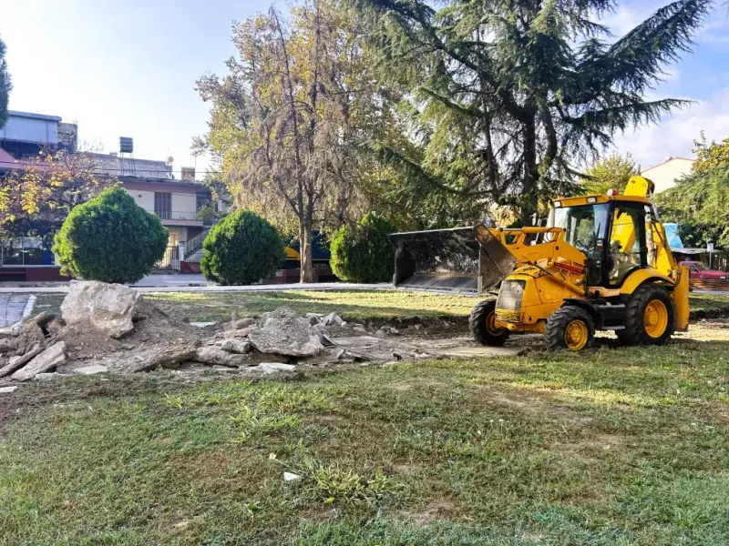 Ξεκίνησαν οι εργασίες ανάπλασης της πλατείας Ηρώου και παρακείμενων πεζοδρομίων στην Αλεξάνδρεια