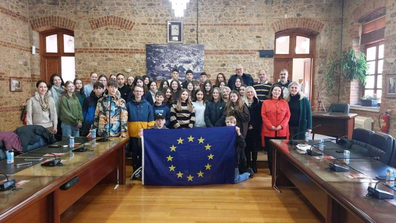 Οι μαθητές του Προγράμματος ERASMUS + “Stepping into Sustainability: Tourism!” στο Δημαρχείο Βέροιας