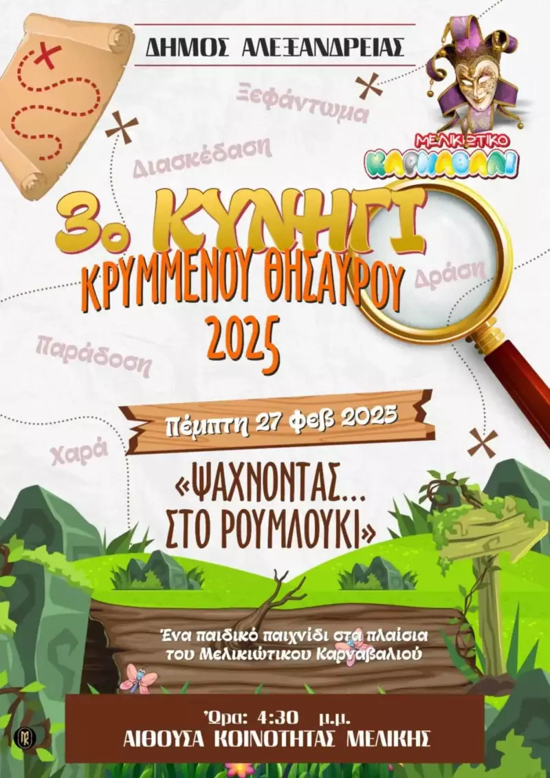 3ο Κυνήγι Κρυμμένου Θησαυρού στη Μελίκη – «Ψάχνοντας… στο Ρουμλούκι»