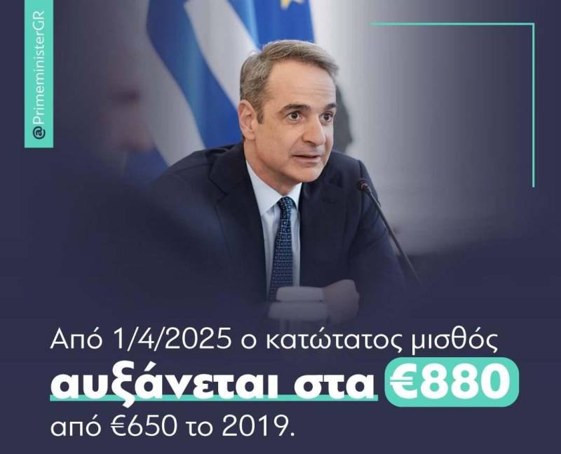 Στα 880 ευρώ ο κατώτατος μισθός από την 1η Απριλίου