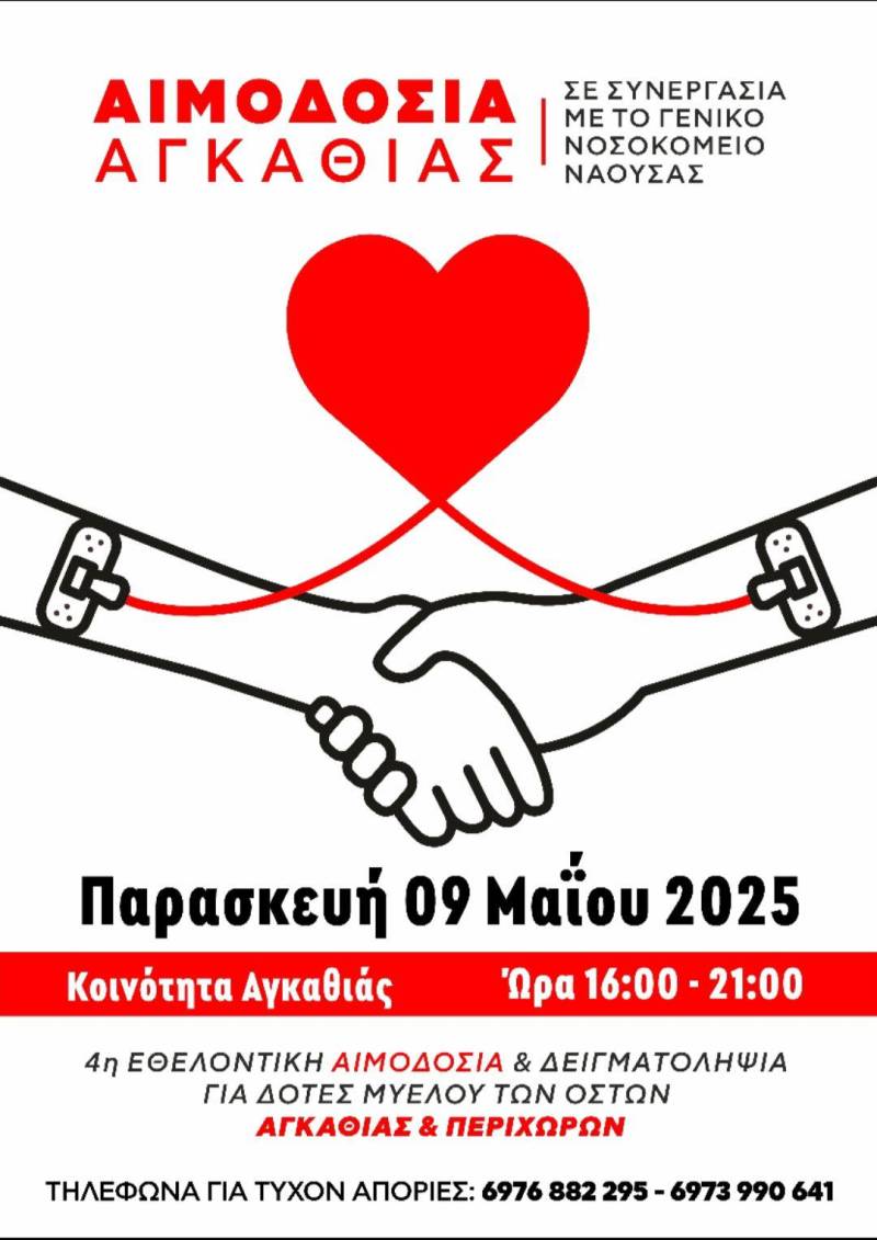 Εθελοντική Αιμοδοσία στην Αγκαθιά