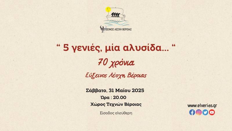 Επετειακή παράσταση από την Εύξεινο Λέσχη Βέροιας το Σάββατο