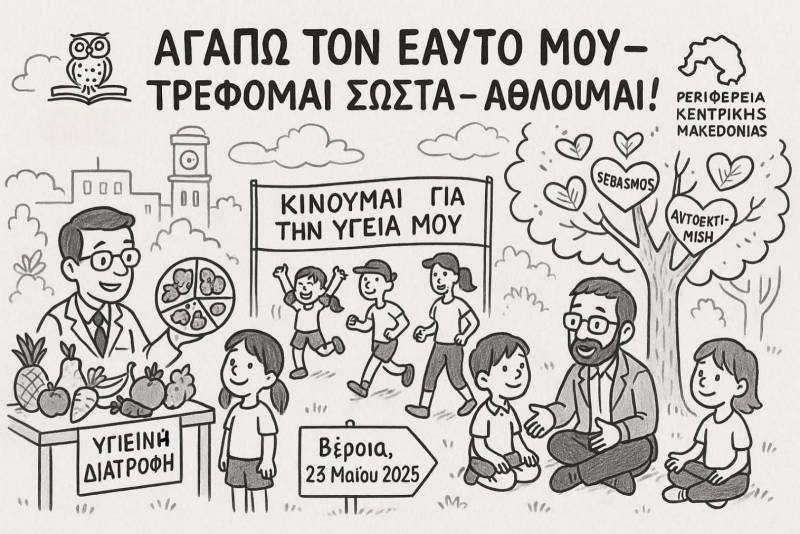 Η Βέροια προάγει την υγεία: Εκδήλωση για διατροφή, άθληση και ψυχική ευεξία στην πλατεία Δημαρχείου