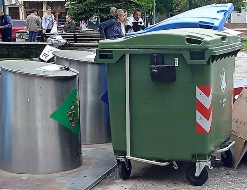 Προσωρινή Χρήση Μπλε και Πράσινων Κάδων λόγω Βλάβης στους Υπόγειους Κάδους σε Σημεία της Νάουσας