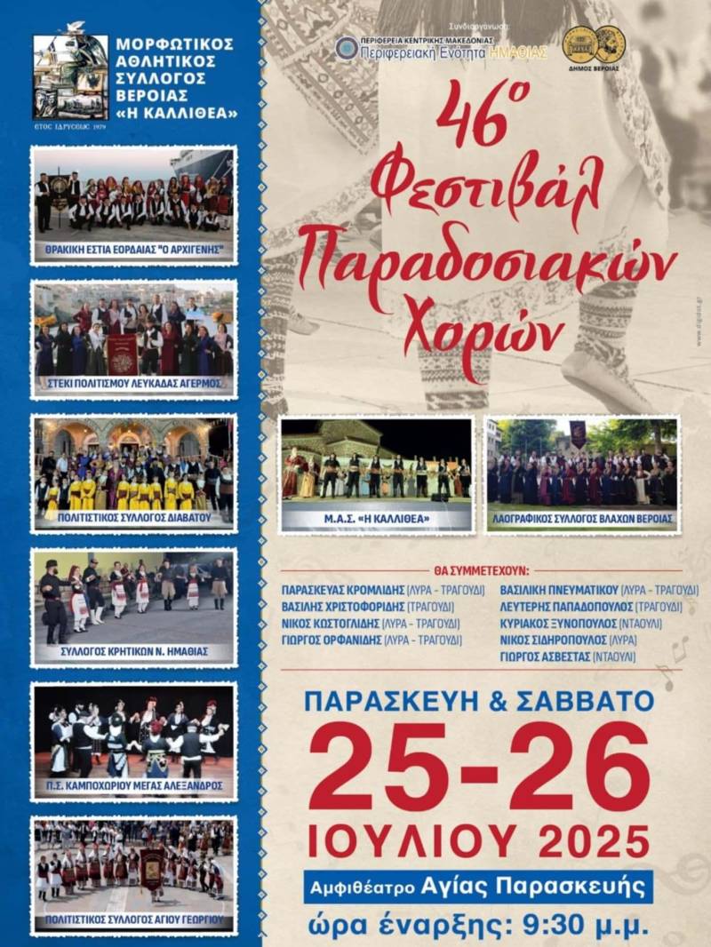 Παράδοση και ζωντάνια στο 46ο Φεστιβάλ Παραδοσιακών Χορών της Καλλιθέας