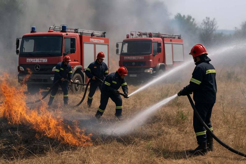 Φωτιά στη Μικρή Σάντα – Άμεση επέμβαση της Πυροσβεστικής