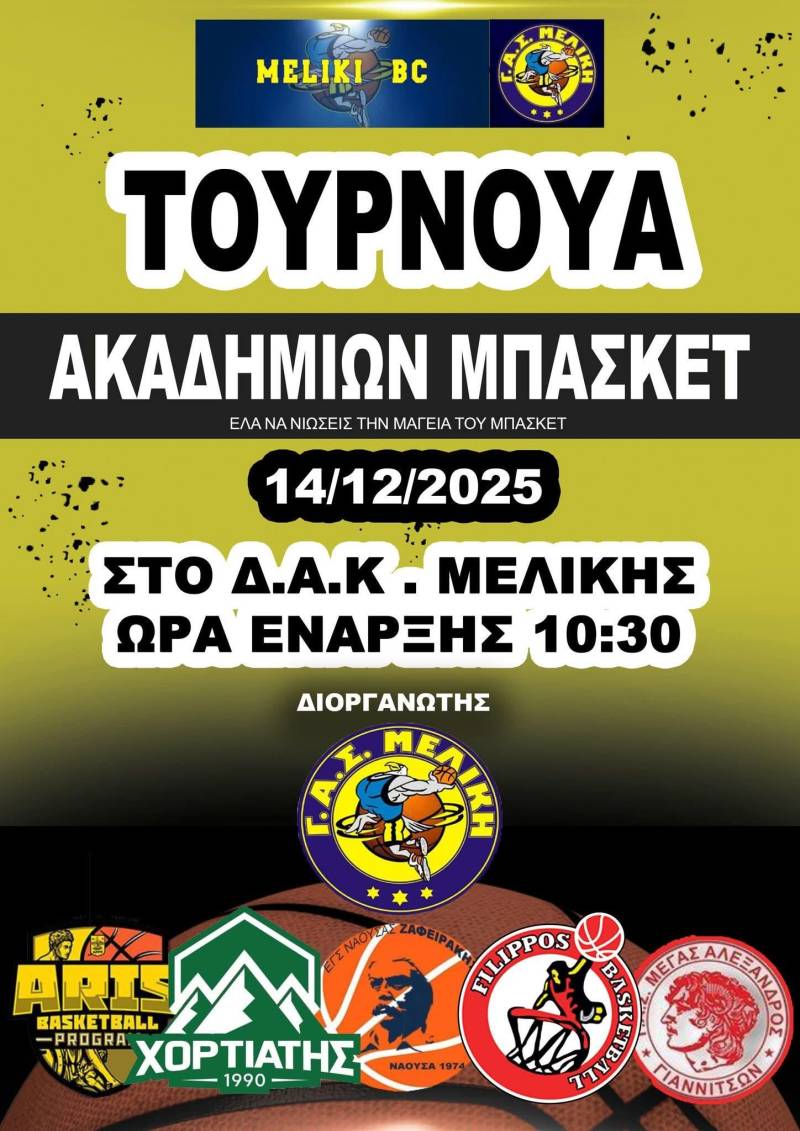 Τουρνουά Ακαδημιών Μπάσκετ στη Μελίκη