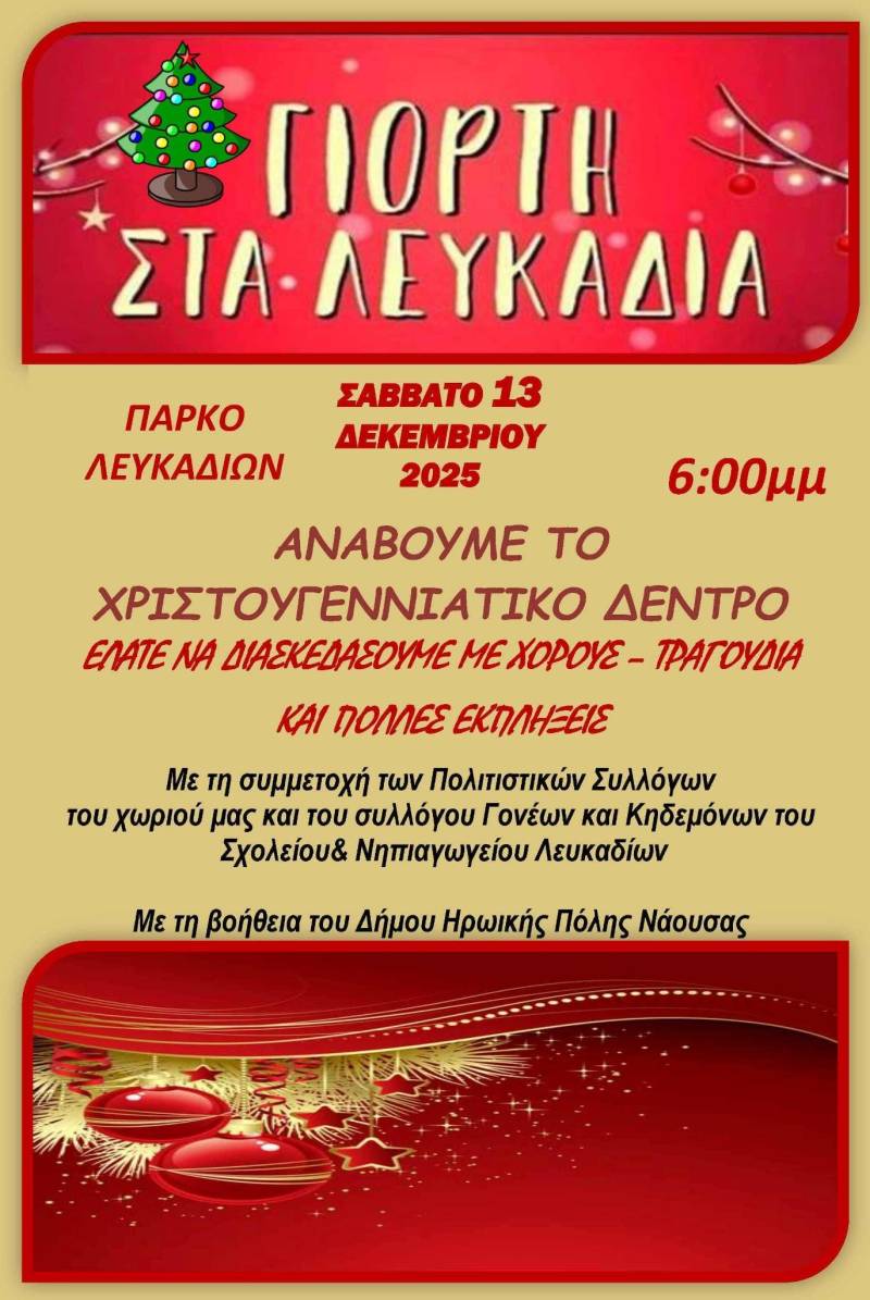 Λευκάδια: Χριστουγεννιάτικη γιορτή με μουσική και εκπλήξεις