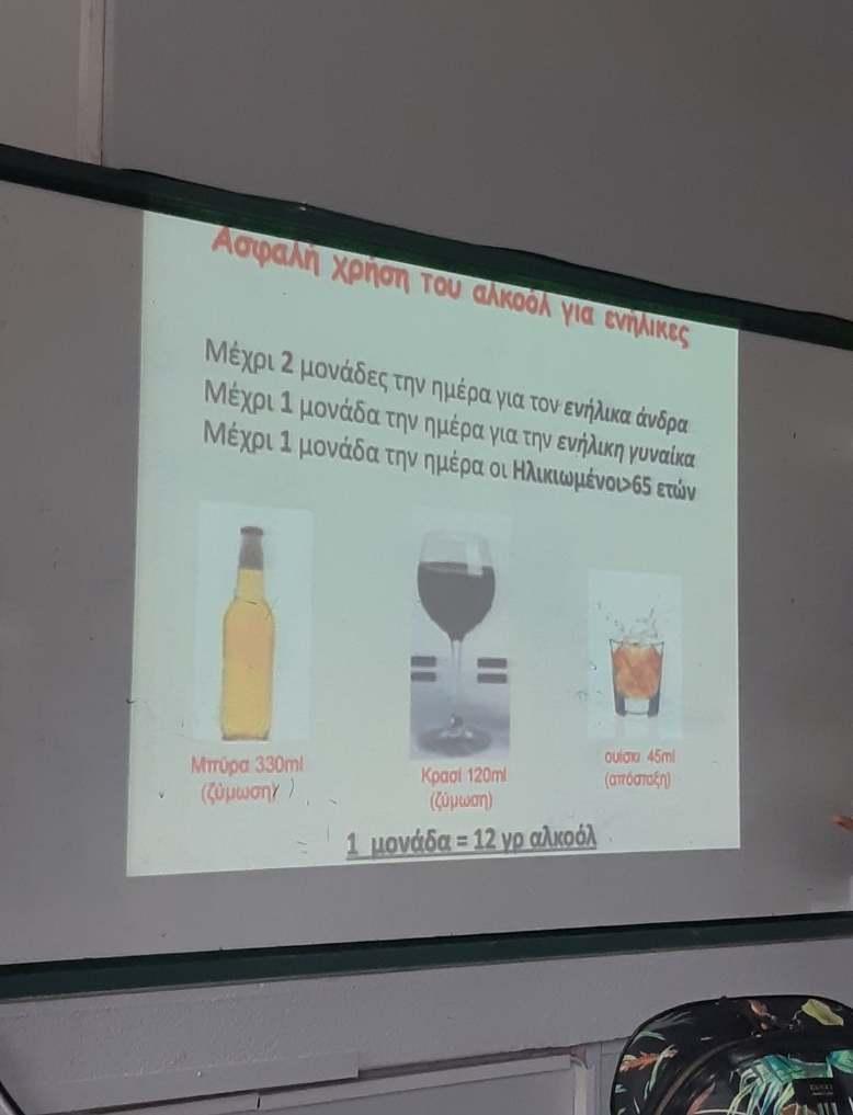 Ενημερωτική δράση στο ΕΝΕΓΥΛ Βέροιας για τις επιπτώσεις του αλκοόλ στους νέους