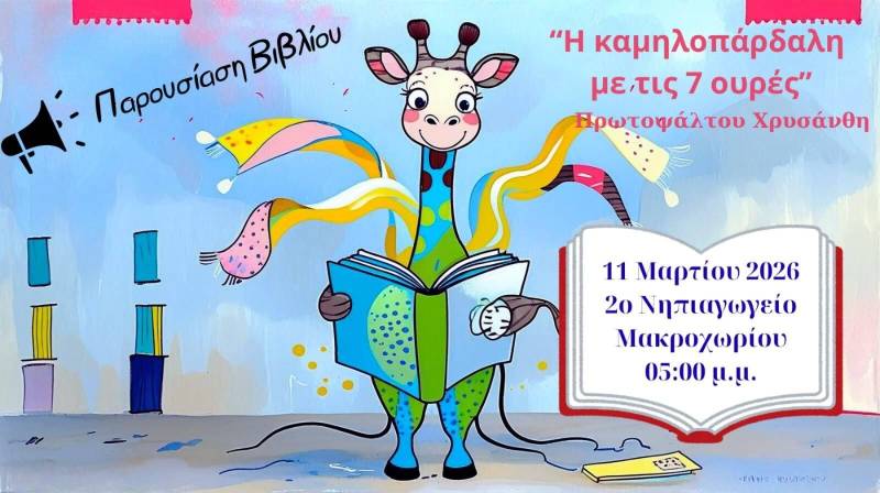 Μια καμηλοπάρδαλη με… επτά ουρές φέρνει τη μαγεία στο 2ο Νηπιαγωγείο Μακροχωρίου