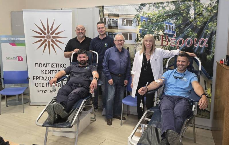 60η Εθελοντική Αιμοδοσία ΟΤΕ Ημαθίας: Μαζική συμμετοχή και συγκινητικά μηνύματα προσφοράς