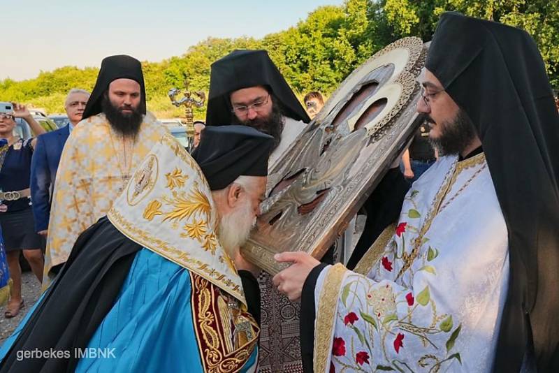 Η εικόνα της Παναγίας από το Όρος των Ελαιών στη Μονή Δοβρά