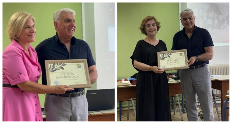 Απολογισμός της σχολικής χρονιάς και τιμητική βράβευση δύο διευθυντριών στη συνάντηση της ΔΔΕ Ημαθίας