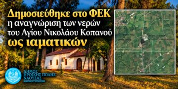 Ιαματικά και επίσημα τα νερά του Αγίου Νικολάου Κοπανού