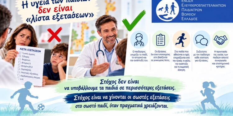 Ανοιχτή επιστολή παιδιάτρων για τις εξετάσεις παιδιών και εφήβων