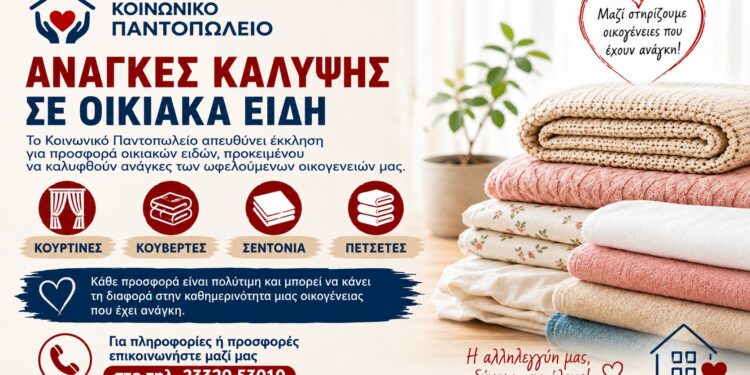 Έκκληση για οικιακά είδη στη Νάουσα