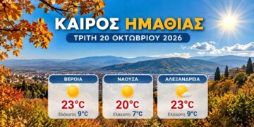 Ημαθία: Ηλιοφάνεια και πρωινή ψύχρα την Τρίτη