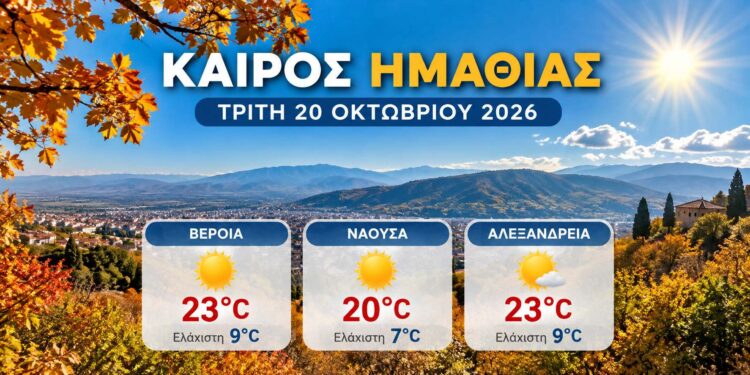 Ημαθία: Ηλιοφάνεια και πρωινή ψύχρα την Τρίτη