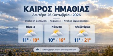 Ημαθία: Βελτιώνεται ο καιρός τη Δευτέρα