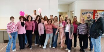 Στα ροζ ο Σύλλογος Διδασκόντων του Γυμνασίου Μακροχωρίου για την ευαισθητοποίηση στον καρκίνο του μαστού