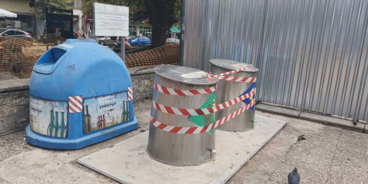 Νάουσα: Καταργείται ο υπόγειος κάδος απορριμμάτων στην πλατεία Καρατάσου λόγω της ανάπλασης