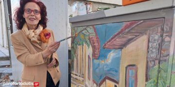 Η Βασιλική Σιδηροπούλου Καραμήτσου έδωσε χρώμα σε ΚΑΦΑΟ πίσω από τη Μητρόπολη Βέροιας