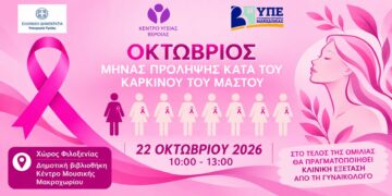 Μακροχώρι: Ενημερωτική εκδήλωση για την πρόληψη του καρκίνου του μαστού – Θα ακολουθήσει γυναικολογική εξέταση