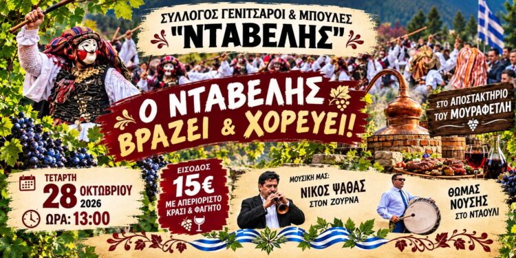 Παραδοσιακό γλέντι με καζάνι, ζουρνά και νταούλι από τον «Νταβέλη»