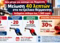 Πετρέλαιο θέρμανσης: Μείωση 40 λεπτών το λίτρο