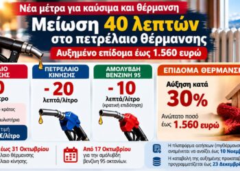 Πετρέλαιο θέρμανσης: Μείωση 40 λεπτών το λίτρο