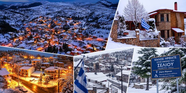 Λευκή 28η Οκτωβρίου στο Σέλι – Χιονισμένο το χωριό, καθαροί οι δρόμοι
